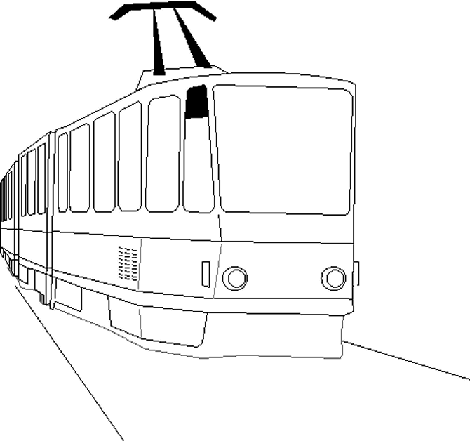 Plansa de colorat cu Tren 14 6